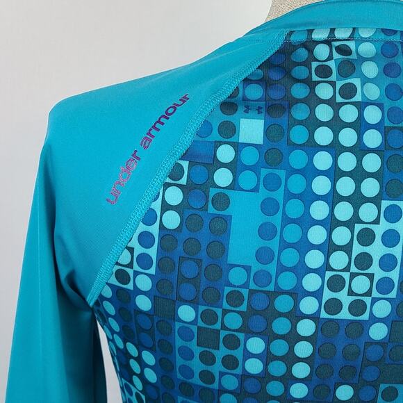 Under Armor Cold Gear V neck snap front long sleeve top Medium - Picture 6 of 11